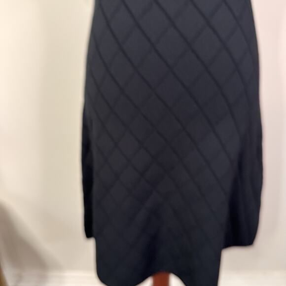 Opening Ceremony Knit Diamond Dress Black S Ruffle Sleeve Fit & Flare Classic - Picture 4 of 11